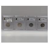 (4) ICG Graded MS66 Quarters