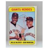 1969 Topps Baseball GIANT HEROES HOFRS 572
