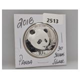 2018 30G .999 Silv Panda 10 Yuan