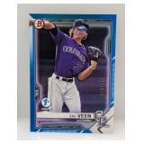 2021 Bowman 1st Edition Zac Veen /150 Blue Ref
