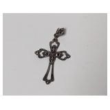 .925 Sterl Marcasite Cross Pendant