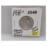 1928-S 90% Silv Standing Liberty Quarter