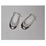 .925 Sterl Hoop Earrings