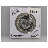 1985 1oz .999 Silv Engelhard Prospector Round