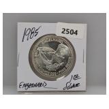 1985 1oz .999 Silv Engelhard Prospector Round