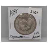 1985 1oz .999 Silv Engelhard Prospector Round