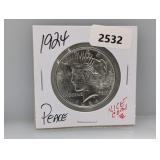 1924 90% Silv Peace $1 Dollar