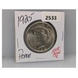 1925 90% Silv Peace $1 Dollar