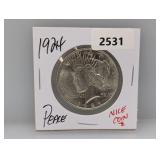1924 90% Silv Peace $1 Dollar