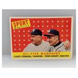1958 Topps Sport Magazine #475 Stengel HOF MKs
