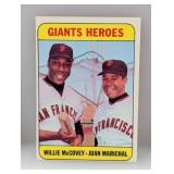 1969 Topps HEROES WILLIE McCOVEY/JUAN MARICHAL MK