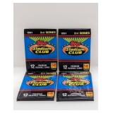 (4) 1991 Tops Stadium Club Baseball Series 2ï¿½Packs