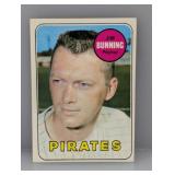 1969 Topps Baseball JIM BUNNING HALL OF FAMER 175