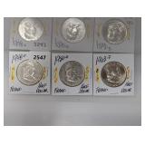 (3) Mixed Date 90% Silv Franklin Half $1