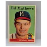 1958 Topps Ed Mathews #440 HOF Surface