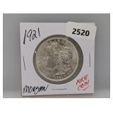1921 90% Silv Morgan $1 Dollar