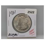 1921 90% Silv Morgan $1 Dollar