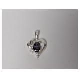 .925 Sterl Mystic Topaz Heart Pendant
