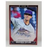 44/99 2024 Pulse Baseball Brayden Taylor Auto Red