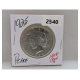 1925 90% Silv Peace $1 Dollar