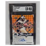 2022 Mosiac Isacc Bruce Auto Orange Prizm SGC 8