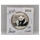 2012 1oz .999 Silv Panda 10 Yuan