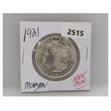 1921 90% Silv Morgan $1 Dollar