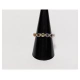 .925 Sterl Rainbow Gemstone Ring Sz 8