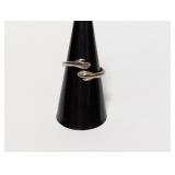 .925 Sterl Adjustable Ring w/Sculpted Hands