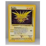 1999 Pokemon Fossil Zapdos Holo #15 Edges/Crease