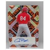 Alec Burleson 2022 Leaf Metal RC Orange Auto #1/4