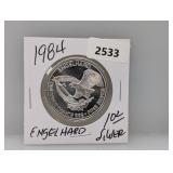 1984 1oz .999 Silv Engelhard Prospector Round