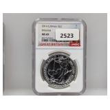 NGC 2014 MS69 1oz .999 Silv Britannia