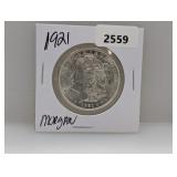 1921 90% Silv Morgan $1 Dollar