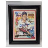 Stan Musial Auto Poster Framed Stan The Man COA
