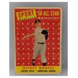 1958 Topps All Star Mickey Mantle #487 Damage