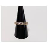Vermeil/.925 Sterl CZ Stone Band Sz 9