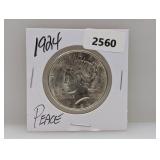 1924 90% Silv Peace $1 Dollar