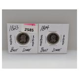 (2) Rare Mixed Date Bust Dimes