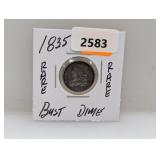 Rare 1835 90% Silv Bust Dime