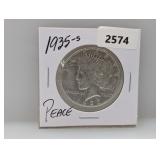 1935-S 90% Silv Peace $1 Dollar