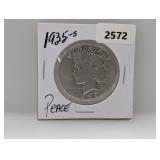 1935-S 90% Silv Peace $1 Dollar