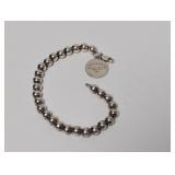 7" .925 Sterl Tiffany & Co Beaded Bracelet