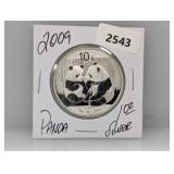 2009 1oz .999 Silv Panda 10 Yuan