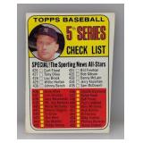 1969 Topps 5th Series Checklist Mickey Mantle C/E