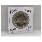 1965 80% Silv Canada $1 Dollar