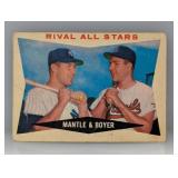 1960 Topps Mickey Mantle & Boyer #160 C/C/E/S