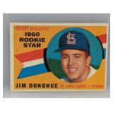 1960 Topps Rookie Star Jim Donohue #124 Surface