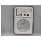 NGC 2006-W MS69 1oz .999 Silv Eagle $1