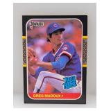1987 Donruss Rated Rookie Greg Maddux RC #36 S